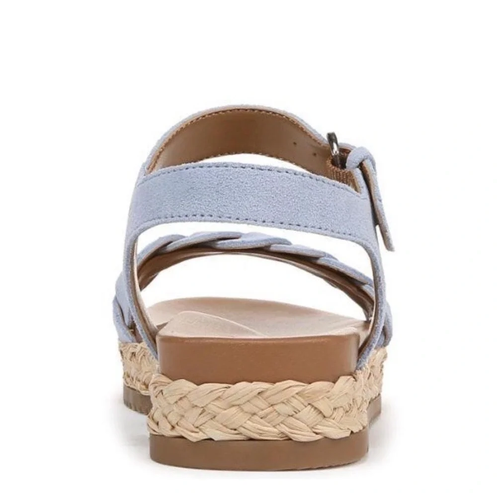 Naturalizer Neila Platform Sandal Womens Size 11 Blue Suede Espadrille NIB